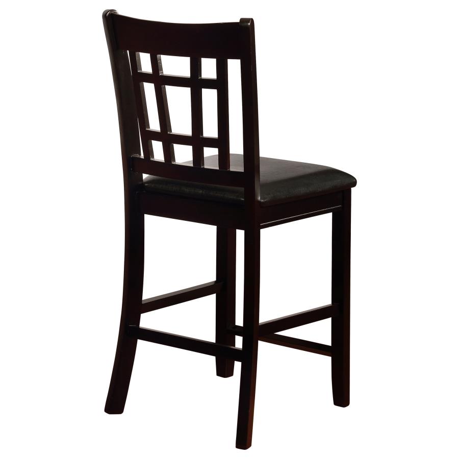 Lavon Wood Counter Chair Black and Espresso (Set of 2) - 102889