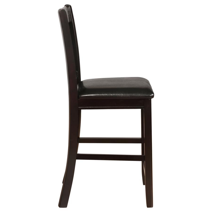 Lavon Wood Counter Chair Black and Espresso (Set of 2) - 102889