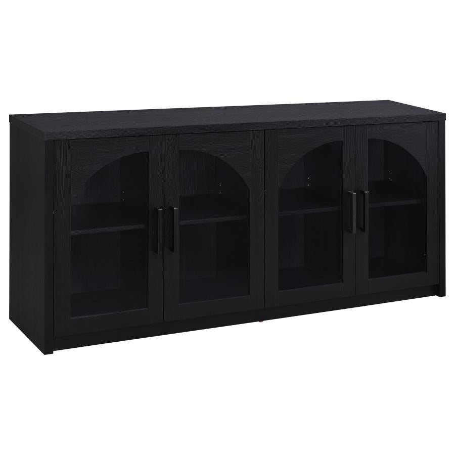 Riva 4-door Dining Sideboard Buffet Storage Credenza Black - 103895