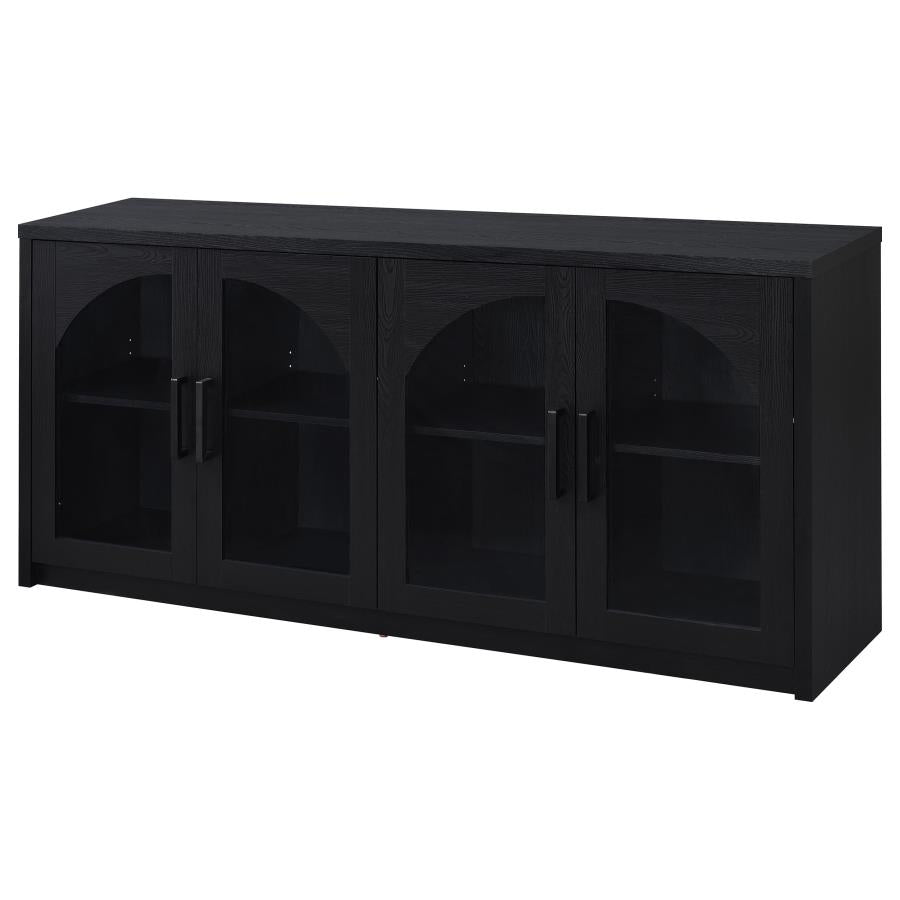 Riva 4-door Dining Sideboard Buffet Storage Credenza Black - 103895
