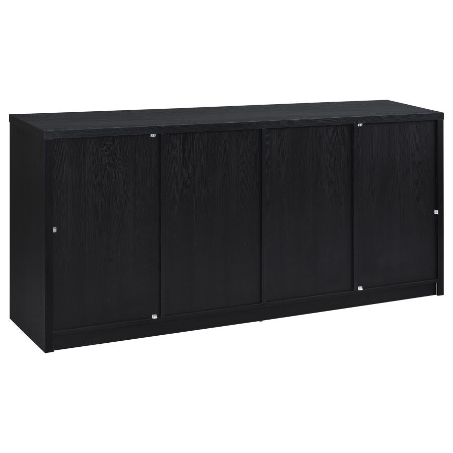 Riva 4-door Dining Sideboard Buffet Storage Credenza Black - 103895