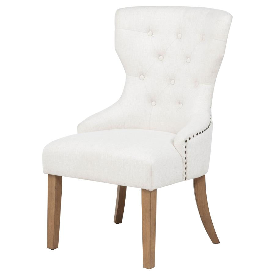 Baney Tufted Upholstered Dining Chair Beige and Rustic Grey - 104507