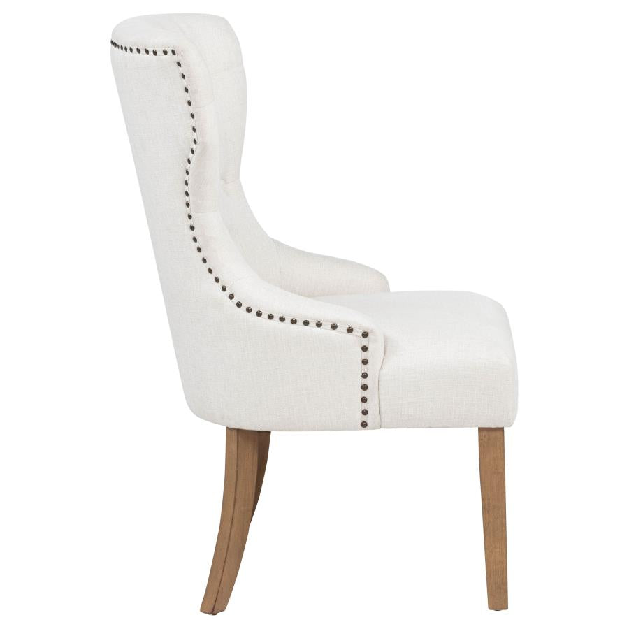 Baney Tufted Upholstered Dining Chair Beige and Rustic Grey - 104507