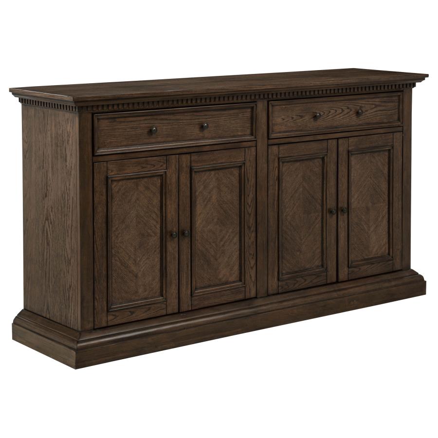 Ridgewell 2-drawer 4-door Dining Server Dark Oak - 104605