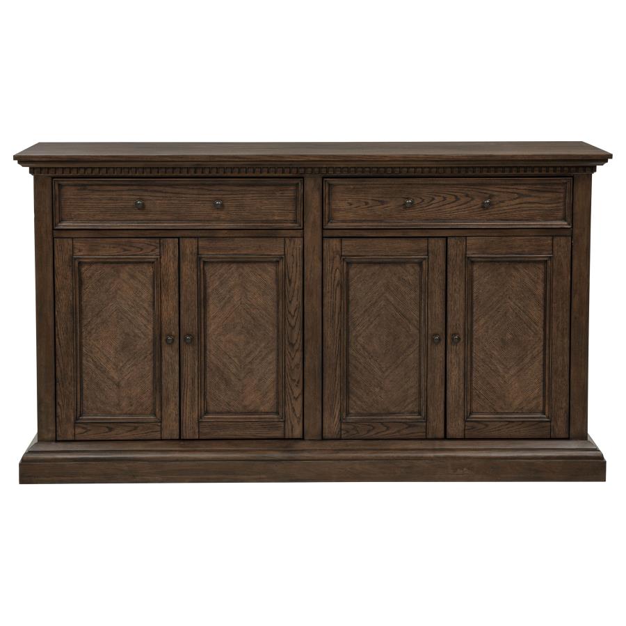 Ridgewell 2-drawer 4-door Dining Server Dark Oak - 104605