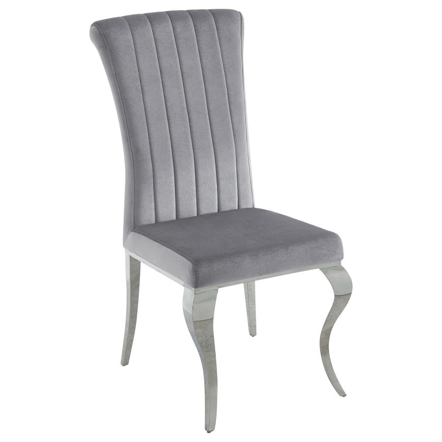 Betty Velvet Upholstered Dining Side Chair Grey (Set of 4) - 105073