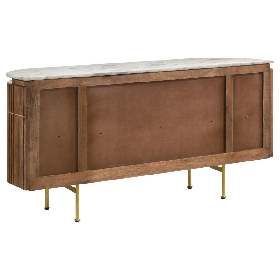 Ortega 4-door Marble Top Sideboard Buffet Cabinet Natural - 105145