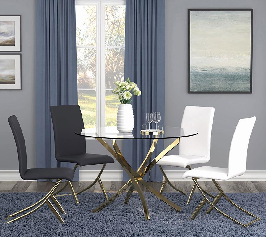 Carmelia Upholstered Dining Side Chair Black (Set of 4) - 105172