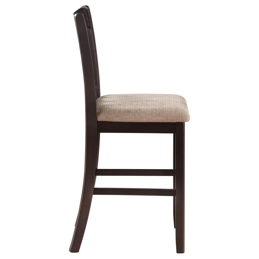Lavon Wood Counter Chair Tan and Espresso (Set of 2) - 105279
