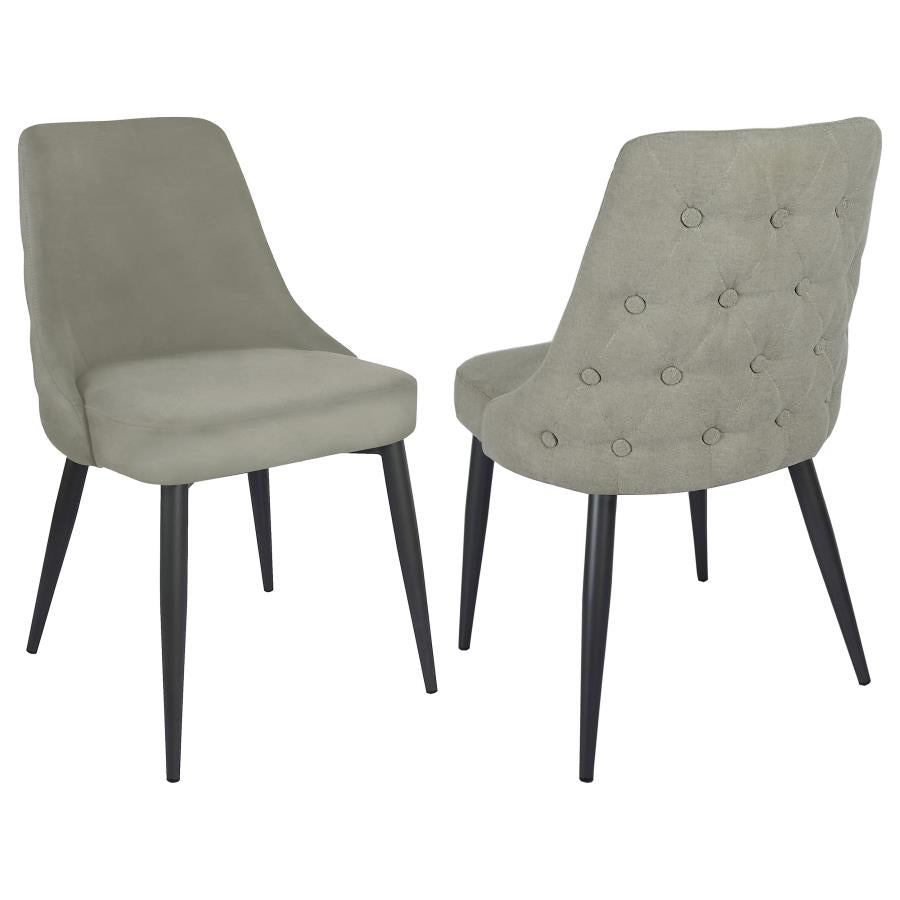 Cosmo Upholstered Dining Side Chair Light Grey (Set of 2) - 106044