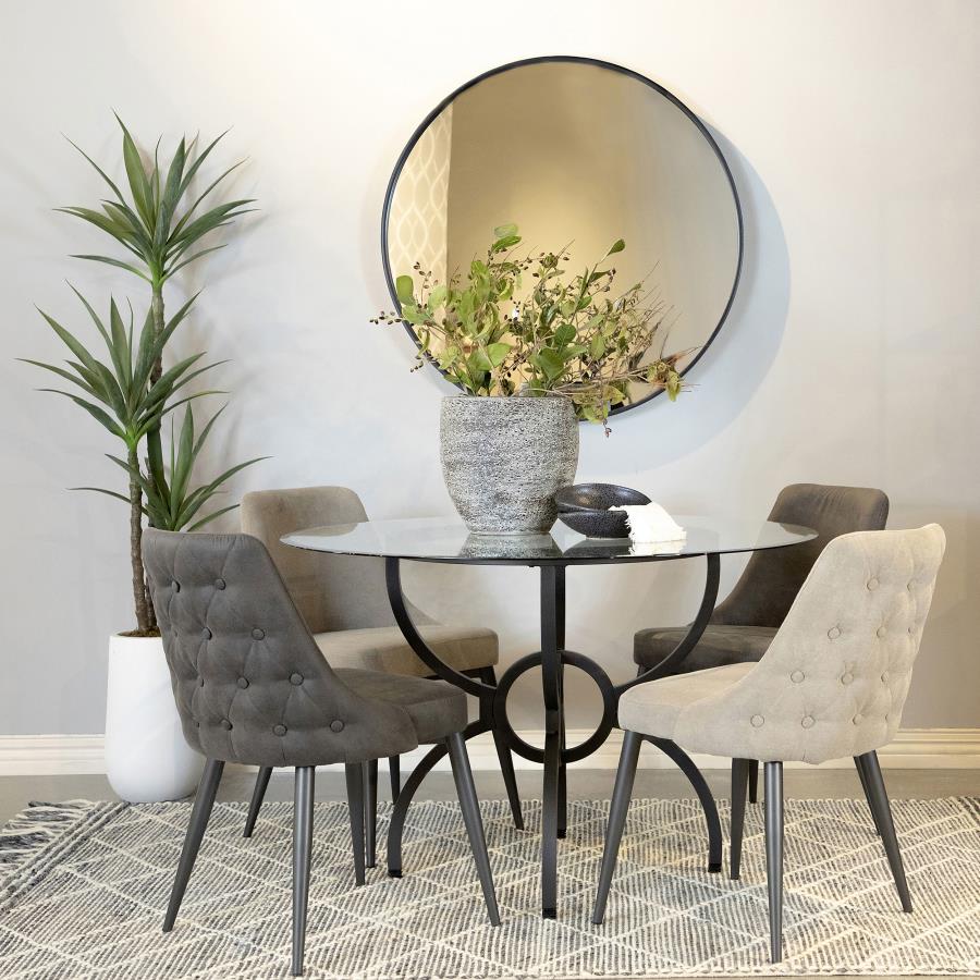Cosmo Upholstered Dining Side Chair Light Grey (Set of 2) - 106044