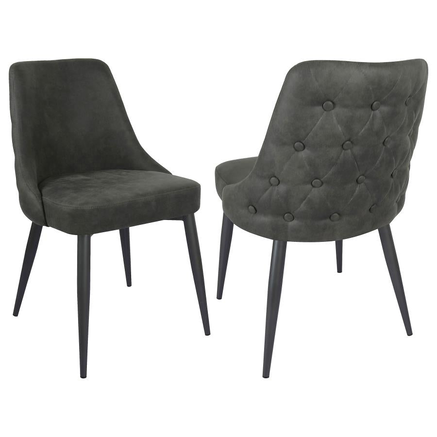 Cosmo Upholstered Dining Side Chair Grey (Set of 2) - 106046
