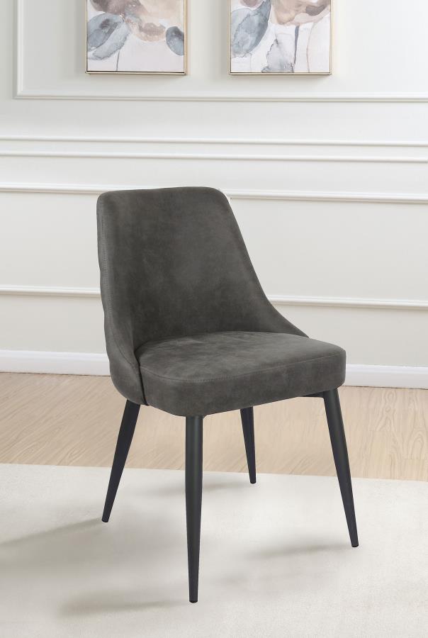 Cosmo Upholstered Dining Side Chair Grey (Set of 2) - 106046