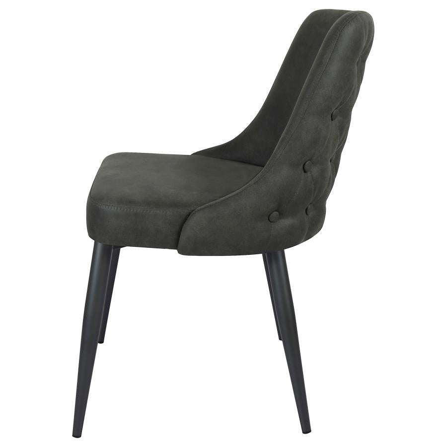 Cosmo Upholstered Dining Side Chair Grey (Set of 2) - 106046