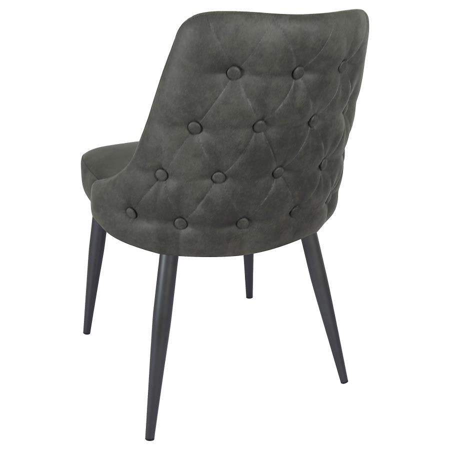 Cosmo Upholstered Dining Side Chair Grey (Set of 2) - 106046
