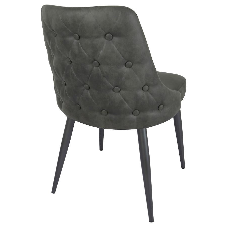 Cosmo Upholstered Dining Side Chair Grey (Set of 2) - 106046