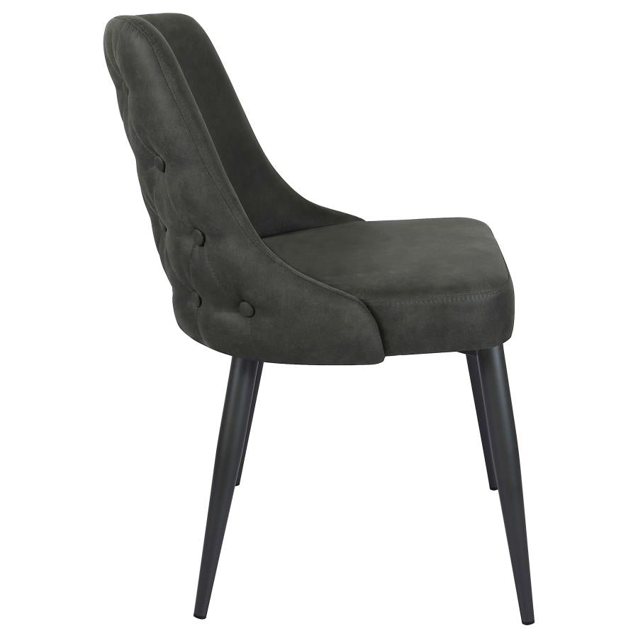 Cosmo Upholstered Dining Side Chair Grey (Set of 2) - 106046