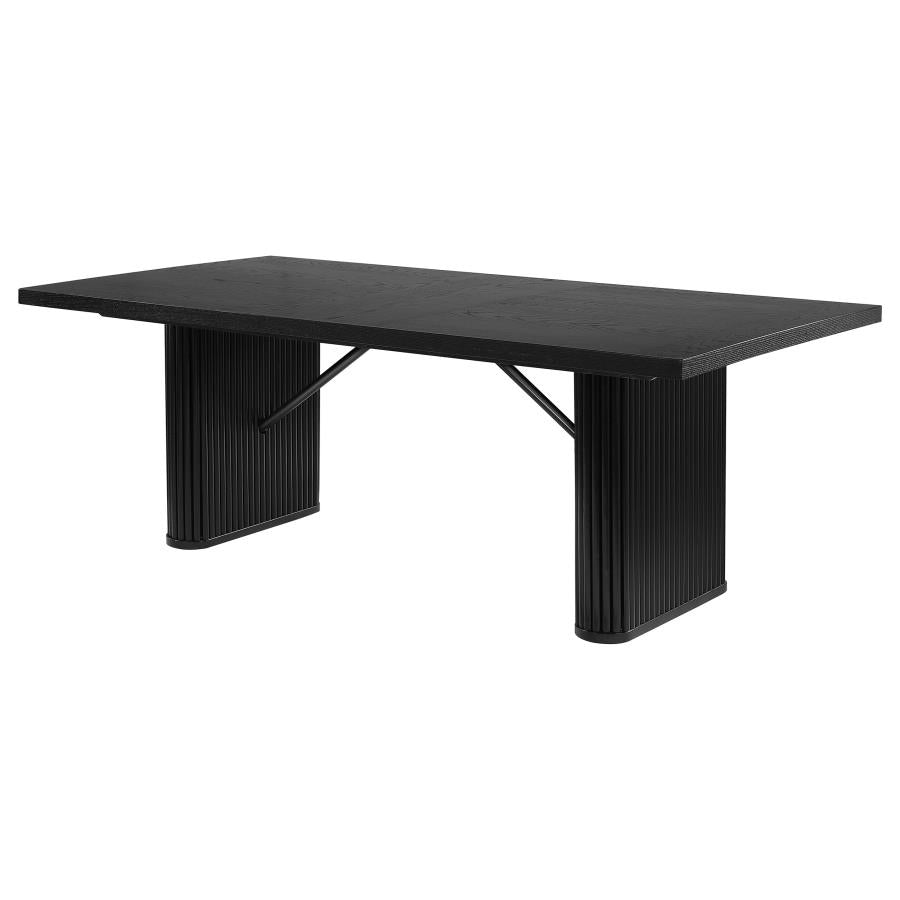 Catherine Rectangular 84-inch Wood Dining Table Black - 106251