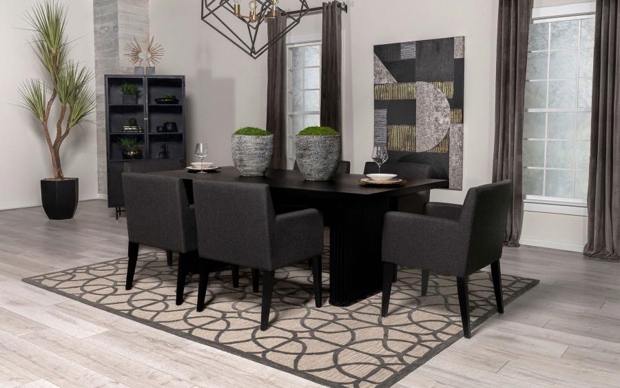 Catherine Rectangular 84-inch Wood Dining Table Black - 106251