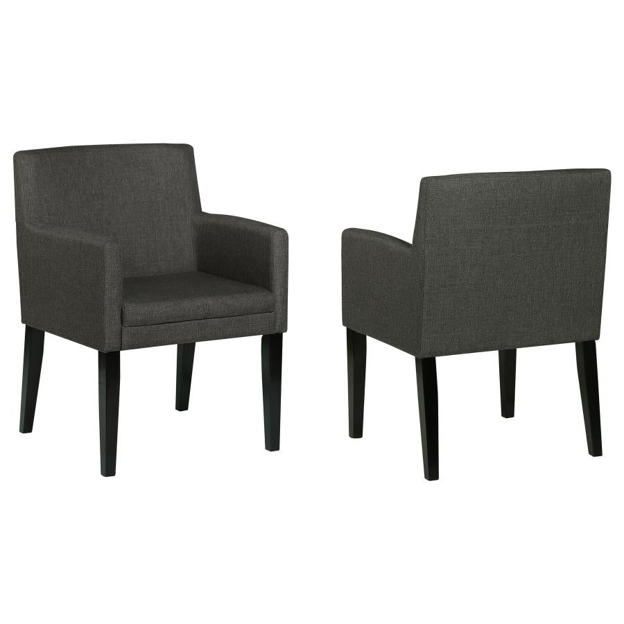 Catherine Upholstered Dining Arm Chair Grey (Set of 2) - 106252