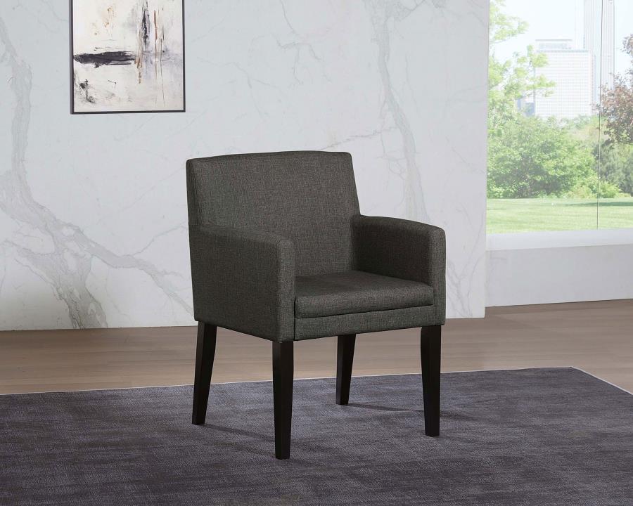Catherine Upholstered Dining Arm Chair Grey (Set of 2) - 106252