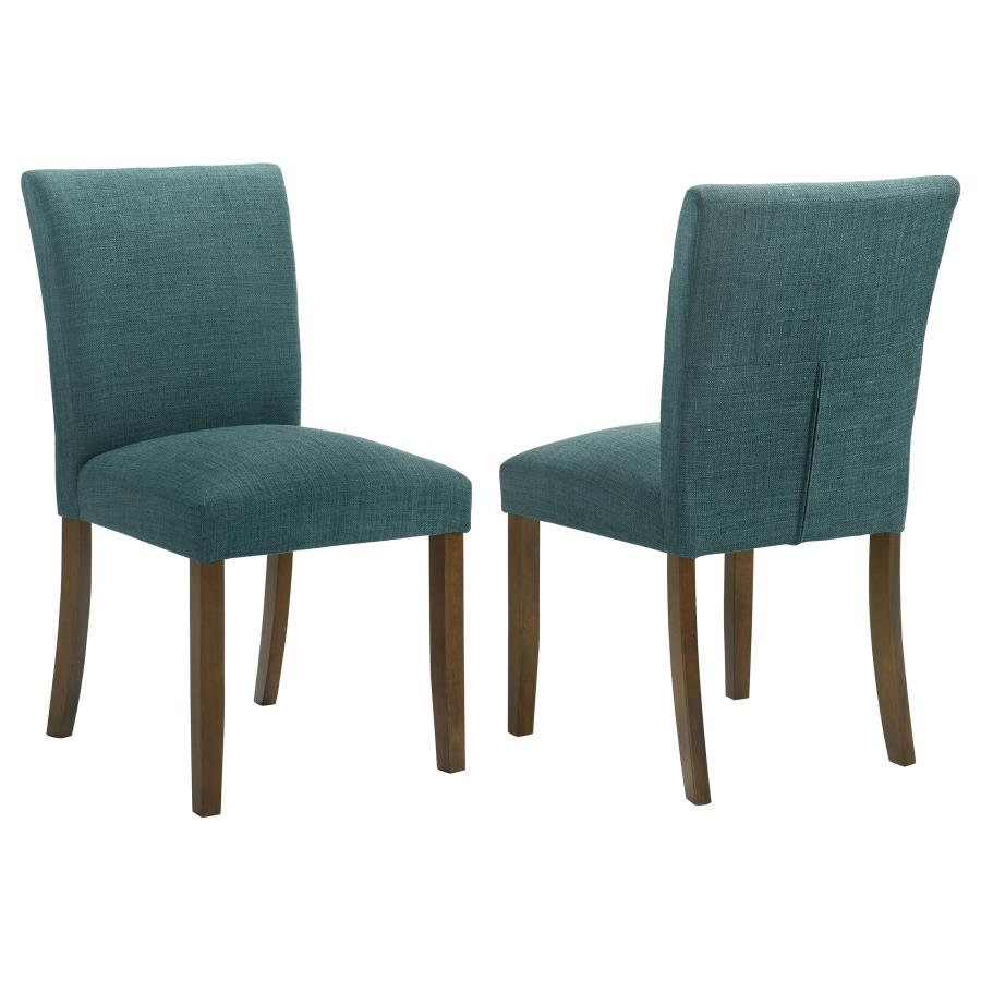 Cantley Upholstered Dining Side Chair Teal Blue (Set of 2) - 106377