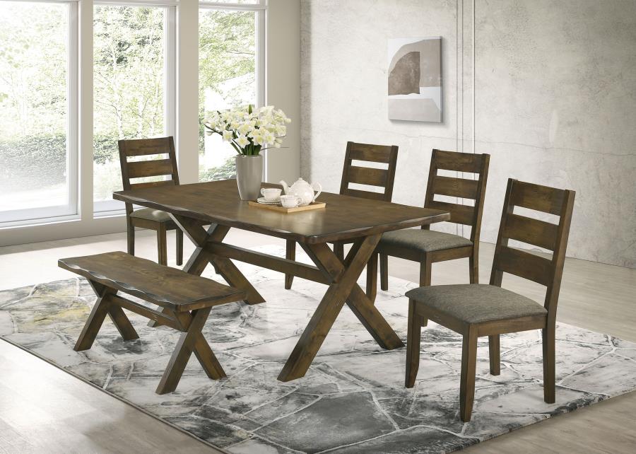 Alston 47-inch Solid Wood Dining Bench Knotty Nutmeg - 106383
