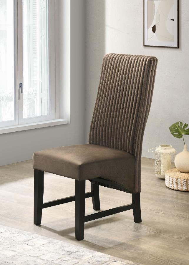 Barrand Upholstered Dining Side Chair Chocolate (Set of 2) - 106388