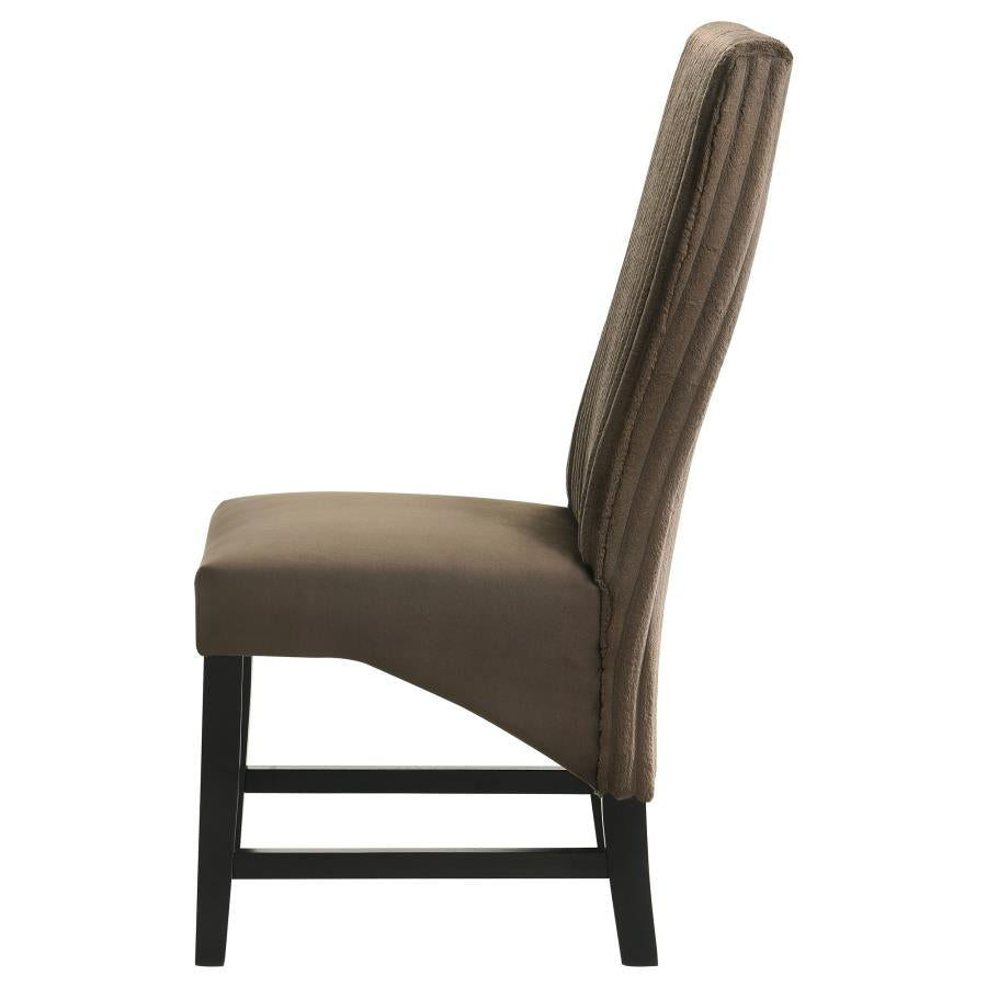 Barrand Upholstered Dining Side Chair Chocolate (Set of 2) - 106388