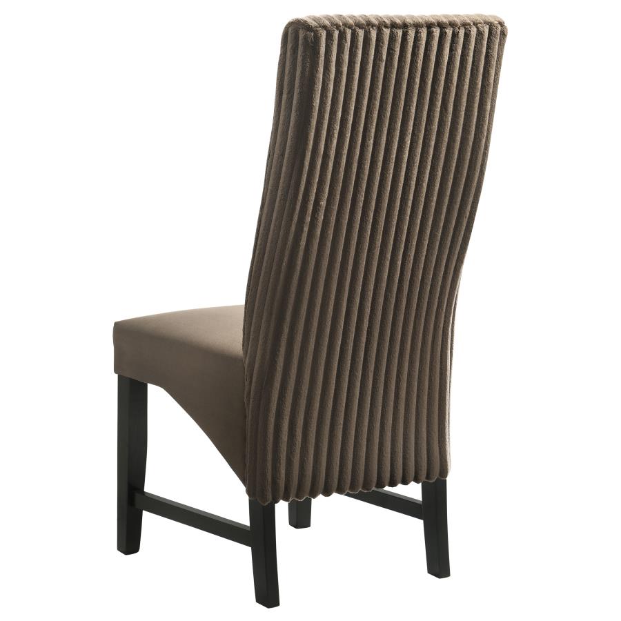 Barrand Upholstered Dining Side Chair Chocolate (Set of 2) - 106388