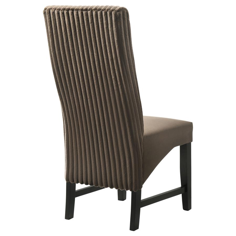 Barrand Upholstered Dining Side Chair Chocolate (Set of 2) - 106388