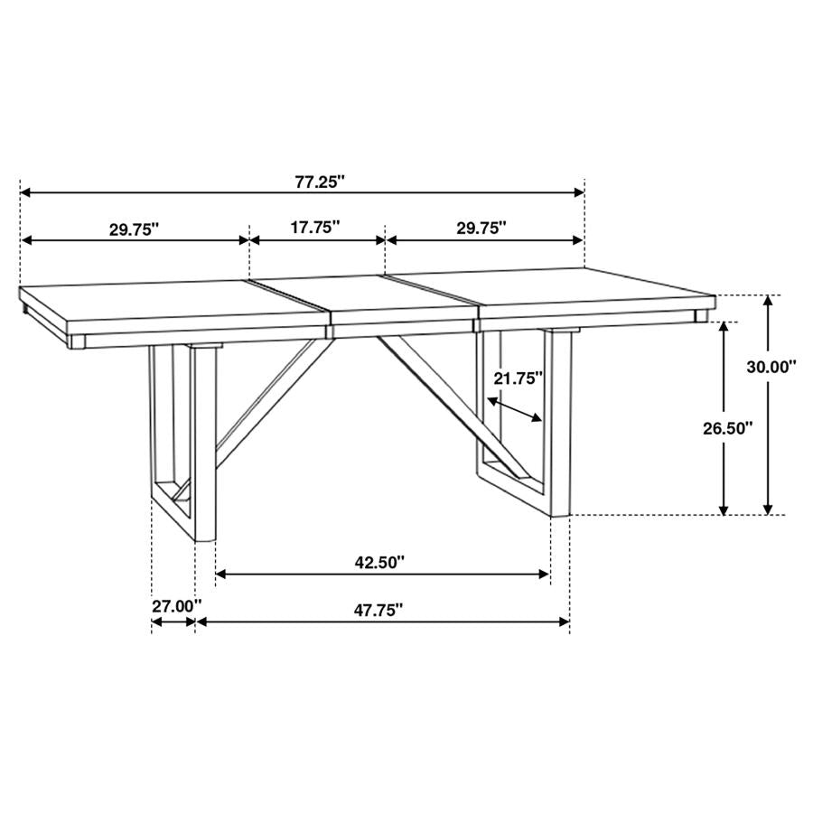 Spring Creek 77-inch Extension Dining Table Natural Walnut - 106581