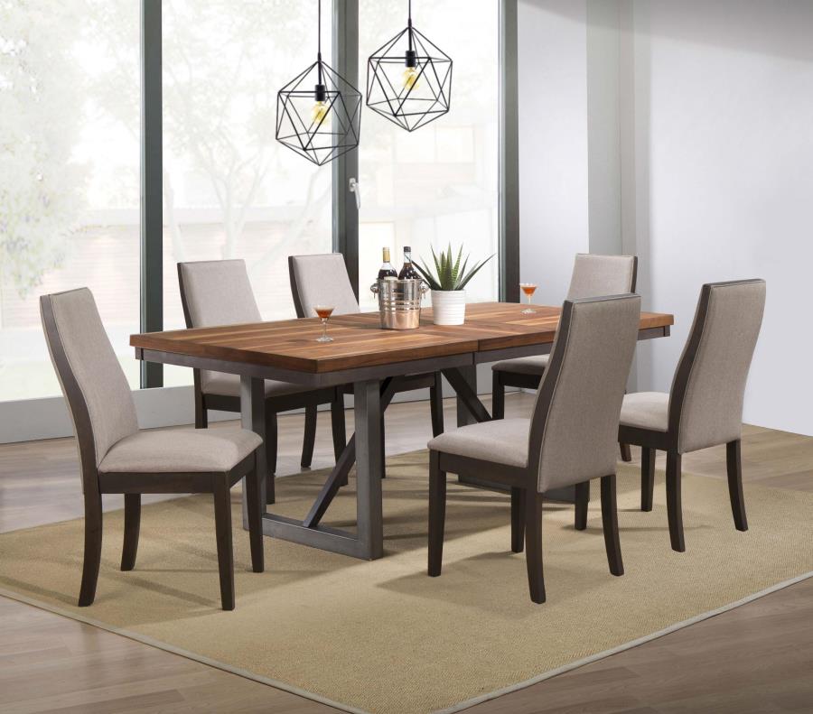 Spring Creek 77-inch Extension Dining Table Natural Walnut - 106581
