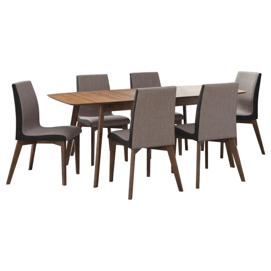 Redbridge 7-piece Rectangular Dining Set Natural Walnut - 106591-S7