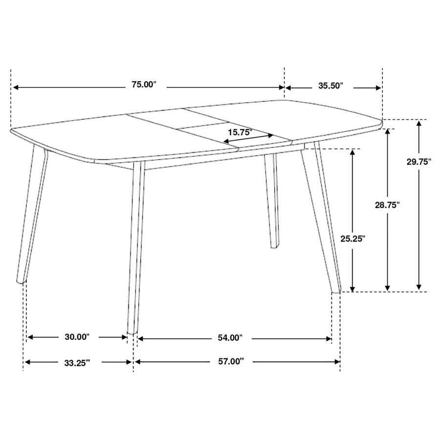 Redbridge 7-piece Rectangular Dining Set Natural Walnut - 106591-S7