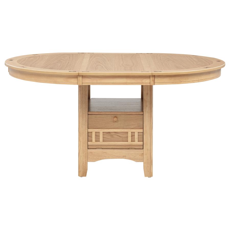 Lavon 5-piece Oval Extension Leaf Dining Set Light Oak - 106620-S5