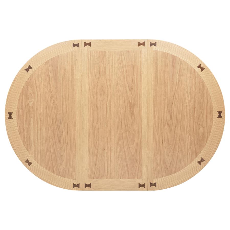 Lavon Oval 60-inch Wood Extension Leaf Dining Table Light Oak - 106620