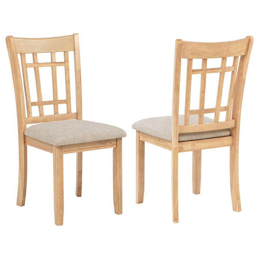Lavon Wood Dining Side Chair Linen and Light Oak (Set of 2) - 106622