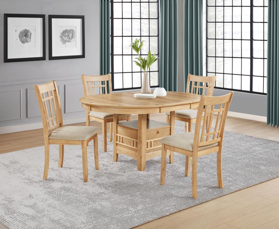 Lavon Wood Dining Side Chair Linen and Light Oak (Set of 2) - 106622
