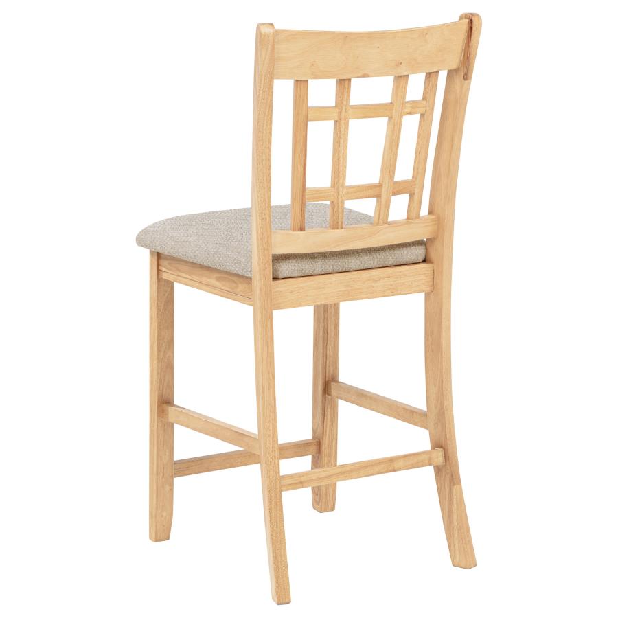 Lavon 5-piece Oval Counter Height Dining Set Light Oak - 106628-S5