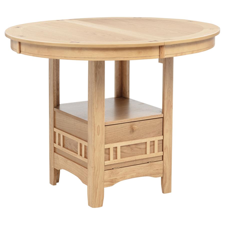 Lavon Oval 60-inch Counter Height Extension Dining Table Light Oak - 106628