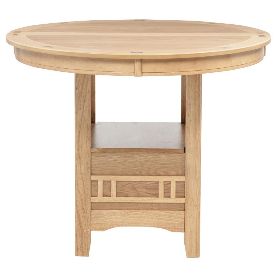 Lavon Oval 60-inch Counter Height Extension Dining Table Light Oak - 106628