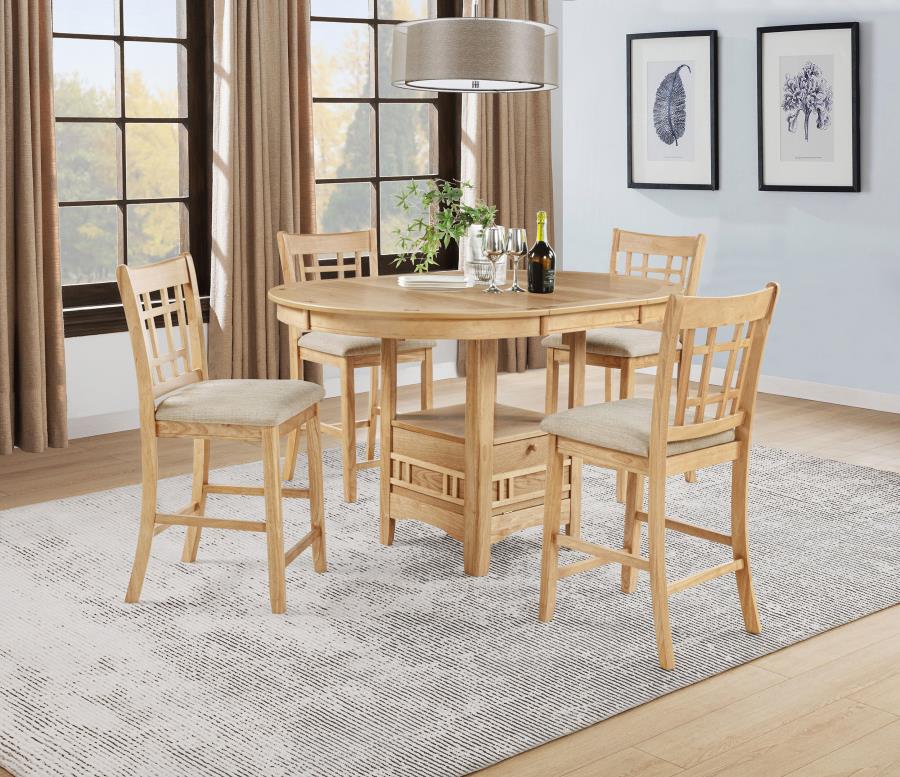 Lavon Wood Counter Height Dining Chair Linen and Light Oak (Set of 2) - 106629