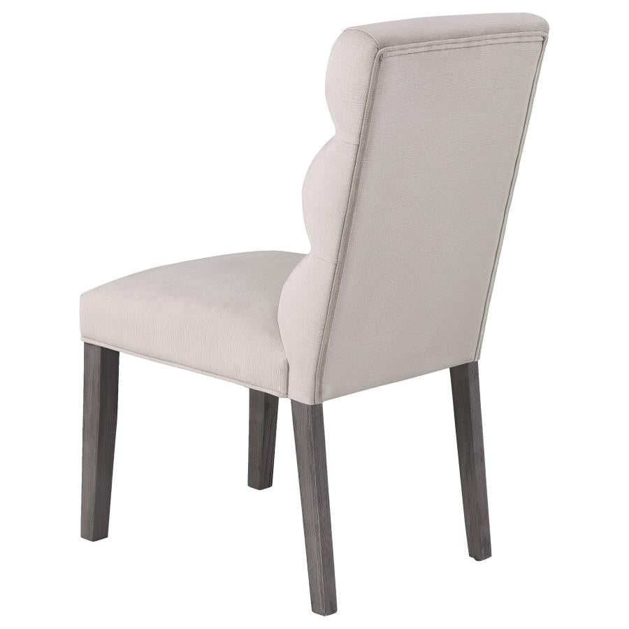 Carla Velvet Upholstered Dining Side Chair Stone (Set of 2) - 106683