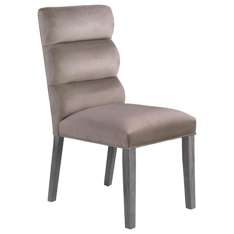 Carla Velvet Upholstered Dining Side Chair Ash (Set of 2) - 106684