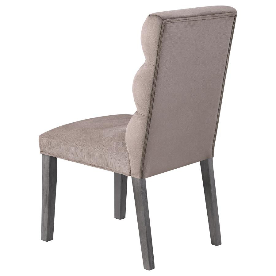 Carla Velvet Upholstered Dining Side Chair Ash (Set of 2) - 106684