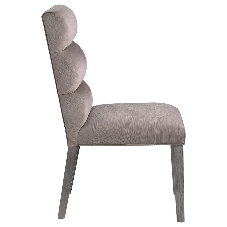 Carla Velvet Upholstered Dining Side Chair Ash (Set of 2) - 106684