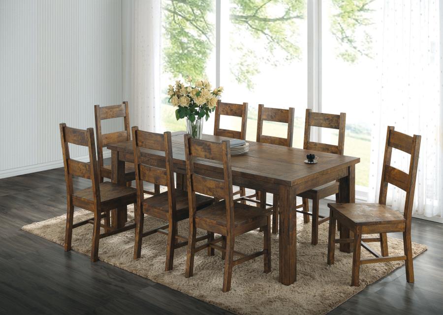 Coleman 9-piece Rectangular Dining Set Rustic Golden Brown - 107041-S9
