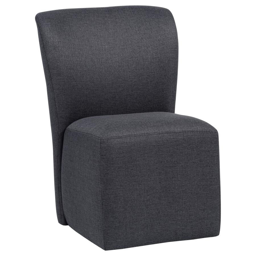 Jaelynn Upholstered Parsons Dining Side Chair Charcoal (Set of 2) - 107052CHAR