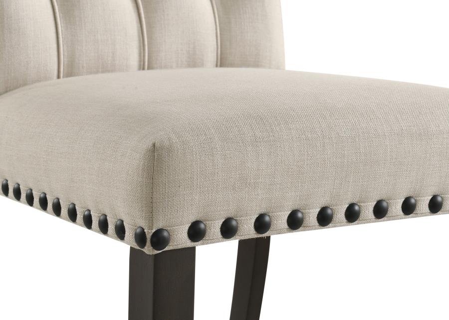 Alana Fabric Upholstered Dining Side Chair Beige (Set of 2) - 107286